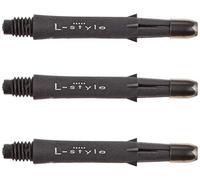 PerfectDarts 1 SET L STYLE L-SHAFT LOCKED STRAIGHT DART STEMS SHORT-MIDI 225 BLACK CARBON