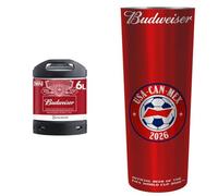 PerfectDraft Budweiser Beer Keg for PerfectDraft Machine, 6L + Budweiser Alu Cup US-Mex-Can Bundle