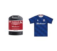 PerfectDraft Budweiser Beer Keg for PerfectDraft Machine, 6L + Budweiser Jersey Blue XL Men's Shirt Bundle