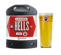 PerfectDraft Camden Hells Beer Keg for Perfect Draft Machine, 6 Litre | With Official Camden Branded Glass | Beerhawk | Pints At Home | Phillips Beer Machine
