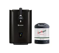 PerfectDraft Pro Black Home Beer Cooler and Dispenser System and San Miguel Keg