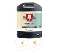 Perfectdraft Spaten Oktoberfest 6L Beer Keg + 2 Celebration Spirits Beer Mats
