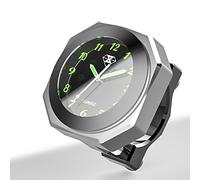 PerfecTech Waterproof 7/8"- 1 1/8" Handlebar Luminous Dial Motorcycle Clock for Dirt Bike Motocross Yamaha Kawasaki Honda Suzuki Harley Davidson (Silver)