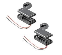 PerfectHD Battery Holder - AA Battery Compartment - 2 x AA Mignon - with On/Off Switch - 2 Pieces in One Set - Black