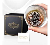 Perfectinsoy Never Forget The Difference You've Made Funny Whiskey Glass, Personalized Bottom Printed Whiskey Glass for Men, New Job Retirement Farewell Gift Gifts for Boss Employee Colleague