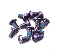 Perfectly Engineered Set of Twelve M5 X 9mm T25 Torx Screws from Stainless Steel for MTB Disk Brakes (Purple)
