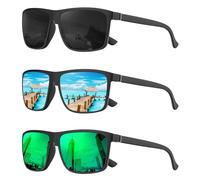 Perfectmiaoxuan Polarized sunglasses for men/women; Vintage/classic/elegant light frame; HD pilot lenses; Golf/driving/fishing/travel Eyewear