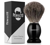 Perfecto Synthetic Bristles Shaving Brush For Men, Engineered for The Best Shave of Your Life. Shave Brush for Wet Shave for Safety Razor - Barbers Accessories, Gift For Him