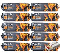 Perfectonish 10 X Smokeless Instant Lighting Fire Log 1.1kg Fuel for Open Fire Stove Burns 2-3 Hours with Safety Match Box