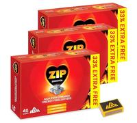 Perfectonish Firelighters Value Pack 40 with Safety Match Box - Fire Starters for Wood Burners, Log Burners, and Open Fires - Fire Lighters for Easy Ignition (Pack of 3)