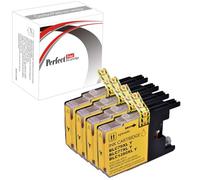 PerfectPrint 4 Yellow Compatible Ink Cartridge Replace LC-1280 For Brother DCP J525W J725DW 925DW MFC J430W J625DW J6510DW 6710D MFC 6710DW 825DW Printer