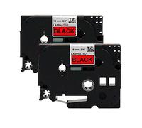 PerfectPrint Compatible Black on Red Label Tape For Brother PT-1750 PT-1830VP PT-18R PT-1950 PT-2030VP PT-2100 PT-2430PC PT-9200DX PT-9200PC PT-9400 PT-9500PC TZ441 3/4" (18mm) (Black on Red, 2-Pack)