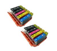 PerfectPrint Compatible Ink Cartridge Replacement for Canon Pixma iP-4200 4300 4500 5100 5200 5200R 5300 MP-500 530 600 600R MP610 800 800R 810 830 950 PGI5 CLI-8 (Black/Cyan/Magenta/Yellow, 10-pack)