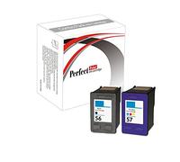 PerfectPrint Compatible Ink Cartridges Replacement for HP Photosmart 130 230 230v 230xi 2410 7150 7150v 7150w 7155 7155w 7200 7260 7260v 7260w 7268 7345 7350 7350v 7400 56 57(Black,Tri-Color,2-Pack)