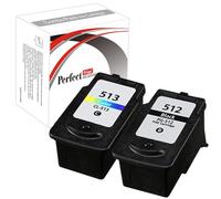 PerfectPrint Compatible Ink For Canon Printer Pixma iP2700 iP2702 MP240 MP250 MP260 MP270 MP272 MP280 MP330 MP480 MP490 MP492 MP495 MP499 MX320 MX330 iP2700 PG-512 CL-513 (Black/Colour, 2-Pack)
