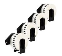 PerfectPrint Compatible Label Roll Replacement for Brother QL-810W QL-820NWB QL-800 QL-1050 QL-1050N QL-1060N QL-500 QL-550 QL-710W QL-720NW DK-22210 (Black on White, 4-Pack)