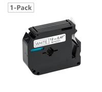 PerfectPrint Compatible Label Tape Replacement For Brother PT-100 PT-110 PT-55BM PT-55S PT-65 PT-65SB PT-65SCCP PT-65SL PT-65VP PT-70 PT-70BBVP PT-70BM M-K231 1/2" (12mm) (Black on White, 1-Pack)
