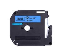 PerfectPrint Compatible Label Tape Replacement For Brother PT-100 PT-110 PT-55BM PT-55S PT-65 PT-65SB PT-65SCCP PT-65SL PT-65VP PT-70 PT-70BBVP PT-70BM M-K531 1/2" (12mm) (Black on Blue, 1-Pack)