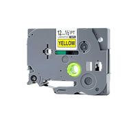 PerfectPrint Compatible Label Tape Replacement for Brother PT-1010 1090 1230PC 1280 1750 1830VP 18R 1950 2030VP 2100 2430PC 2450DX 2500PC 2700VP TZ631 1/2" (12mm) (Black on Yellow, 1-Pack)