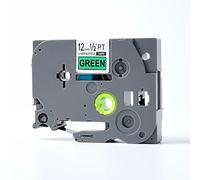 PerfectPrint Compatible Label Tape Replacement for Brother PT-1010 1090 1260VP 1280 1280DT 1290VP 1830VP 2030VP 2420PC 2460 2470 2480 2500PC 2700VP 2730VP TZ731 1/2" (12mm) (Black on Green, 1-Pack)
