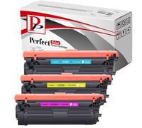 PerfectPrint Compatible Toner Cartridge Replacement for HP Colour LaserJet Enterprise M552dn M553 M553dn M553n M553x Flow MFP M577c MFP M577dn MFP M577f MFP M577z CF361X/2X/3X (C/M/Y,3-Pack)