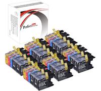 PerfectPrint Ink Cartridge For Printer, Compatible With Brother MFC-J5910DW J6510DW J6710D J6710DW J6910DW LC-1240 / LC-1280 (Black/Cyan/Magenta/Yellow, 30-Pack)