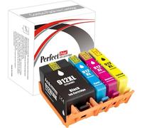 PerfectPrint Ink Cartridge For Printer, Compatible With HP OfficeJet 8010 8012 8013 8014 8015 8017 8020 8022 8023 8024 8025 912XL (B,C,M,Y, 4-Pack)
