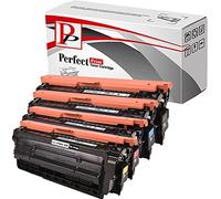 PerfectPrint Toner Cartridge Compatible With HP 655A, CF450A, CF451A, CF452A, CF453A For Colour LaserJet Enterprise Flow MFP M681z, M682z, M652dn, M652n, M653dn M653x, M681dh, M681f, M681dh(4-Pack)