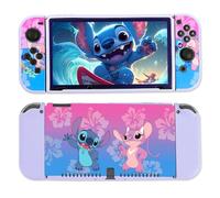 PERFECTSIGHT Case Comaptible witch Nintendo Switch OLED Protective Case, Cute TPU Switch Joycon Cases, Kawaii Dockable Shell Compatible with Nintendo Switch OLED Cover, S&A