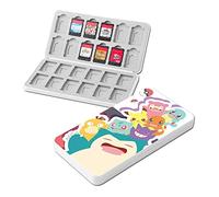 PERFECTSIGHT Cute Game Card Case for Nintendo Switch 2 & Switch Lite & OLED, 24 Game Holder Cartridge Case for Game Cards and 24 SD Cards, Kawaii Portable Compact Storage Box (Poke)