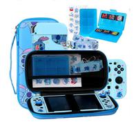 PERFECTSIGHT Switch Carrying Case for Nintendo Switch OLED 7 Inch Console with 10 in 1 Bundle Accessories, Game Card Case, Swtich Thumb Grip Caps, Switch Protective Case Cover (ST Emotion)