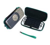 PERFECTSIGHT Switch Carrying Case for Nintendo Switch OLED Travel Carry Case with 12 Game Card Slots, Inner Protective Storage Bag for NS Console & Accessories (Black Kingdom, Switch and Switch OLED)