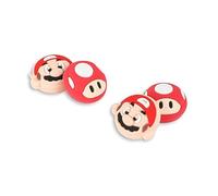 PERFECTSIGHT Switch Thumb Grips, Cute Joystick Caps for Nintendo Switch OLED/Lite, 4 PCS Thumbstick Cover, Analog Stick Button Cover for NS Joycon Controller (Red MLA & Mushroom)