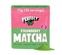 PerfectTed Berry Matcha Powder, Ceremonial Grade Japanese, Perfect for Lattes, Smoothies & Baking | with L-Theanine | Natural Flavour | Antioxidants | Vegan (75g, Strawberry)
