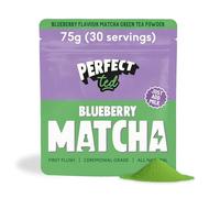 PerfectTed Berry Matcha Powder, Ceremonial Grade Japanese, Perfect for Lattes, Smoothies & Baking | with L-Theanine | Natural Flavour | Antioxidants | Vegan (75g, Blueberry)