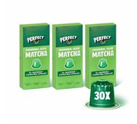 PerfectTed Original Matcha Pods, Ceremonial Grade Japanese, 30 Nespresso Compatible Capsules, Quick & Easy Hot or Iced Lattes | with L-Theanine | Contains Caffeine | Vegan