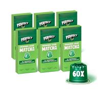 PerfectTed Original Matcha Pods, Ceremonial Grade Japanese, 60 Nespresso Compatible Capsules, Quick & Easy Hot or Iced Lattes | with L-Theanine | Contains Caffeine | Vegan