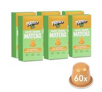 PerfectTed Salted Caramel Matcha Pods, Ceremonial Grade Japanese, 60 Nespresso Compatible Capsules, Quick & Easy Sweet Lattes | with L-Theanine | Natural Flavour | Vegan
