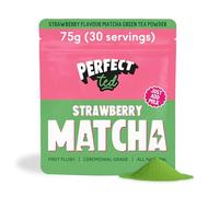 PerfectTed Strawberry Matcha Powder, Ceremonial Grade Japanese, 75g (30 Servings), Perfect for Lattes, Smoothies & Baking | with L-Theanine | Natural Flavour | Antioxidants | Vegan