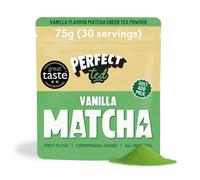 PerfectTed Vanilla Bean Matcha Powder, Ceremonial Grade Japanese, 75g (30 Servings), Perfect for Lattes, Smoothies & Baking | with L-Theanine |