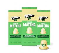 PerfectTed Vanilla Matcha Pods, Ceremonial Grade Matcha, 30 Nespresso Compatible Capsules, Perfect for Sweet Lattes | with L-Theanine | Natural Flavour | Vegan