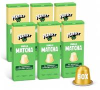 PerfectTed Vanilla Matcha Pods, Ceremonial Grade Matcha, 60 Nespresso Compatible Capsules, Perfect for Sweet Lattes | with L-Theanine | Natural Flavour | Vegan
