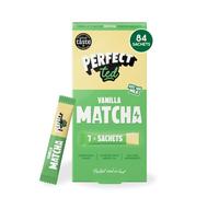 PerfectTed Vanilla Matcha Sachets, Ceremonial Grade Matcha, 12 Boxes (84 Single Serve Sachets), Perfect for On-the-Go Travel Green Tea Powder | Vegan | Gluten-Free