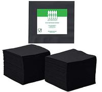 Perfectware 2 Ply Black 200 Black Beverage Napkin Package of 200ct- 2-Ply, 2.5" Height, 5" width, 10" Length (Pack of 200)