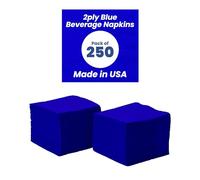 Perfectware - PW- 2 Ply Navy Blue Bev-250 2 Ply Navy Blue Beverage Napkins- Pack of 250ct