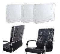 PERFEHAIR Plastic Salon Chair Back Covers Protectors - Pack of 3, Clear Vinyl Cover for Most Standard Salon Chairs. Protect Chairs from Stains, Chemicals, Mousse, Color, Peroxide & Bleach