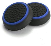 Perfepart Silicone Thumb Stick Grip Cap Joystick Thumbsticks Caps Cover for PS4 Xbox 1 PS3 Xbox 360 PS2 Game Controllers - Black w/Blue