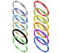 PERFETSELL 12 Rolls Coloured Aluminum Craft Wire - 0.8mm/20 Gauge, Multi-Colored, Flexible, Tarnish Resistant, 16.4 Feet
