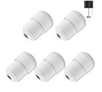 PERFETSELL 5 PCS Cord Connector for Light Pull, Metal Blind Pull Cord Ends White Light Pull Cord Joiner Weighted Acorn Cord Tassels for Ceiling Switches Shower Blinds Fan Cord Pull