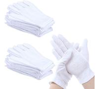 PERFETSELL 6 Pairs White Cotton Gloves - Soft, Reusable